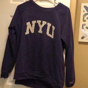 NYU Embroidered Pullover Sweater
